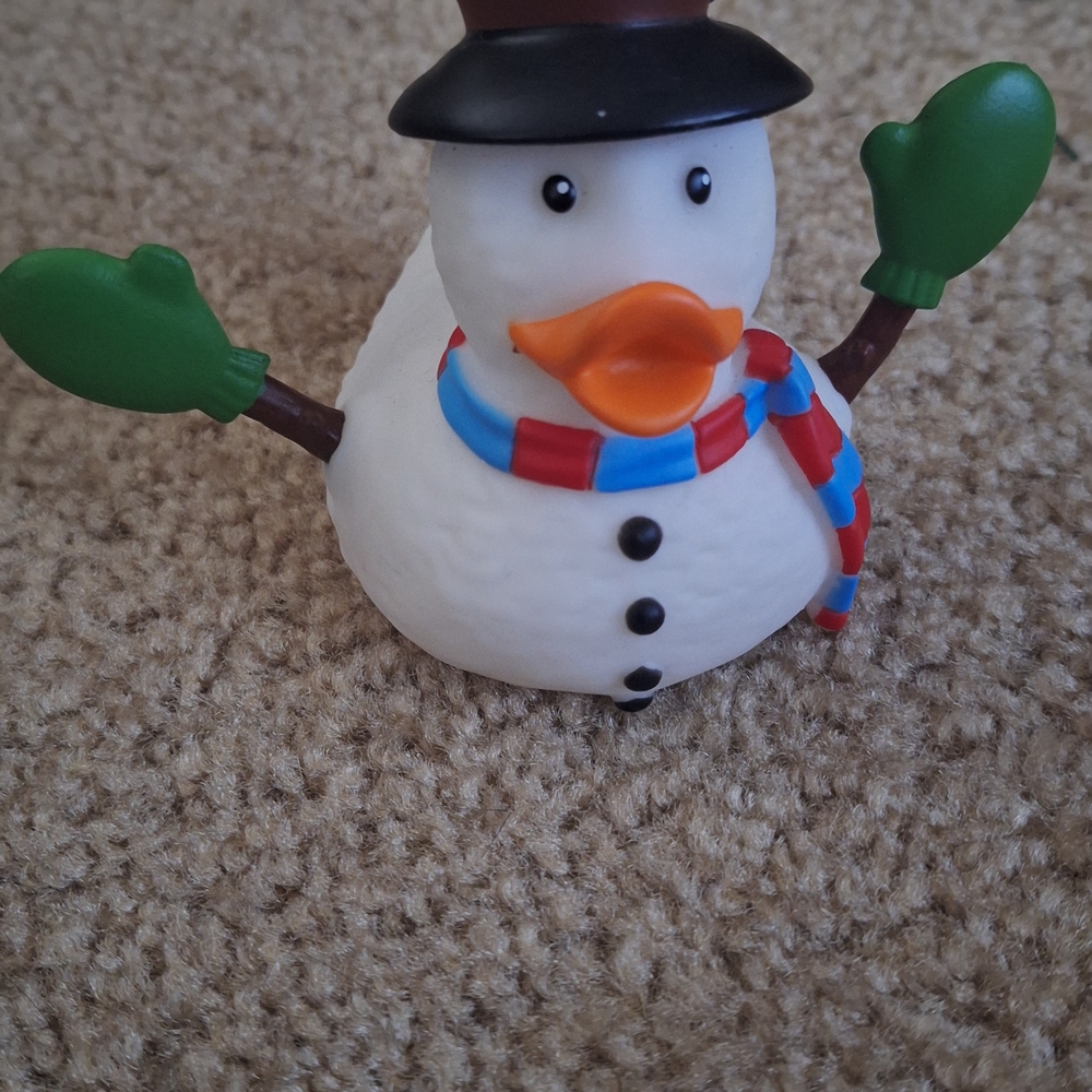 Snowman Figurine with Scarf and Mittens